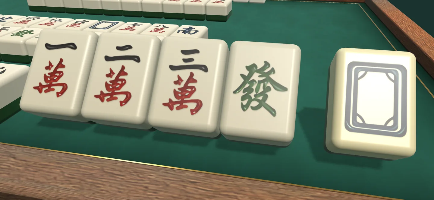 3D 麻將牌特寫